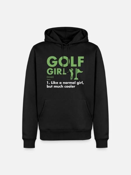 Sport Girl Definition Golf - Men’s Premium Organic Hoodie - black