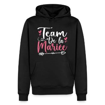EVJF - evjf tee Enterrement de vie de jeune fille - Sweat à capuche Premium bio Homme - noir - Devant - Nico (187cm)