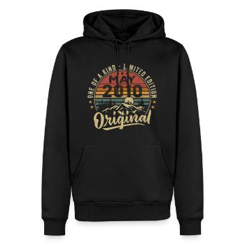 May 2010 Vintage Birthday Gift May 2010 - Men’s Premium Organic Hoodie - black - Front - Nico (187cm)