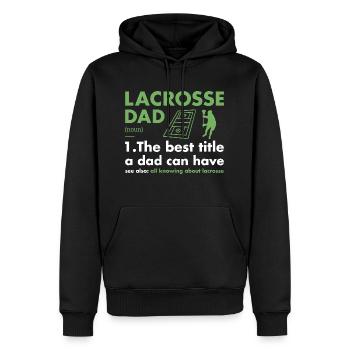 Sport Dad Definition Lacrosse - Männer Premium Bio Hoodie - Schwarz - Vorne - Nico (187cm)
