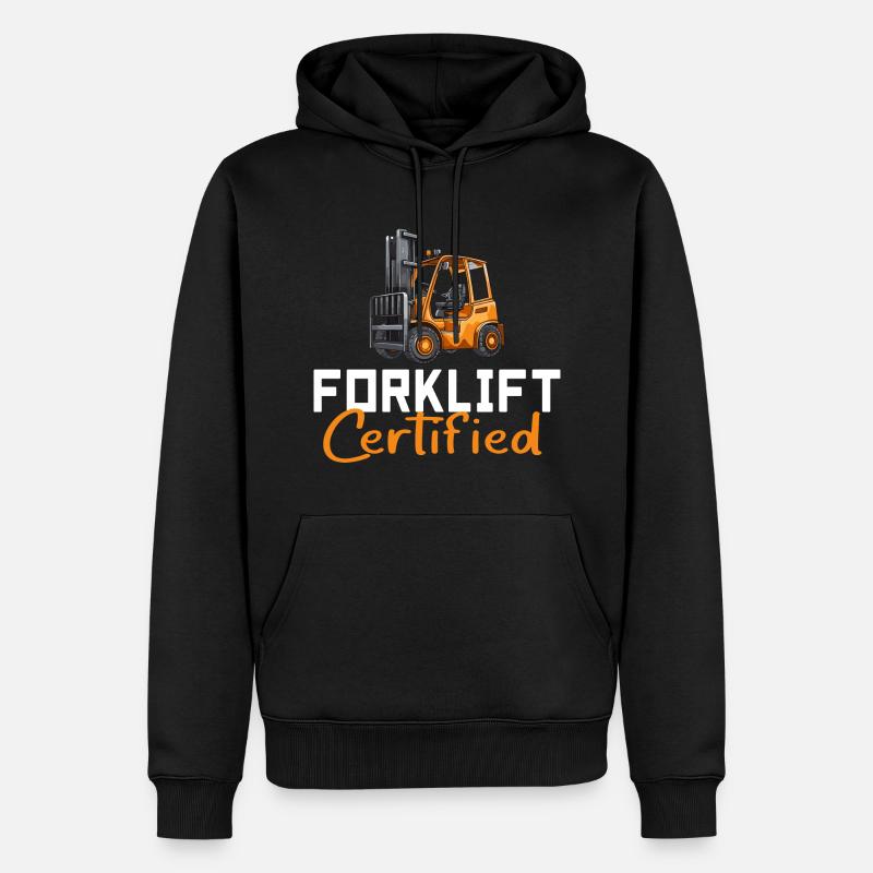 Forklift Certified - Sweat à capuche Premium bio Homme - noir