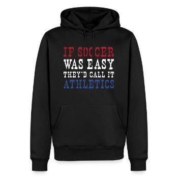 Pays-Bas Football Néerlandais Football Pays-Bas - Sweat à capuche Premium bio Homme - noir - Devant - Nico (187cm)