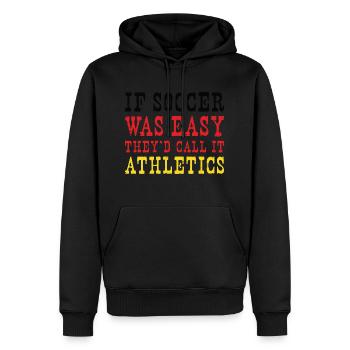 Germany Soccer German Football Deutschland Futbol - Männer Premium Bio Hoodie - Schwarz - Vorne - Nico (187cm)