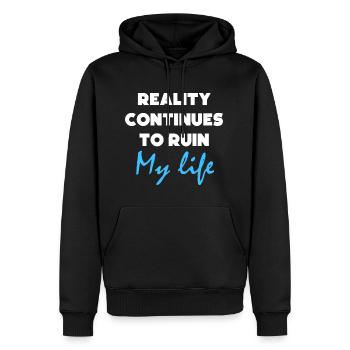 Citations drôles Citation Humour cadeau Graphique - Sweat à capuche Premium bio Homme - noir - Devant - Nico (187cm)