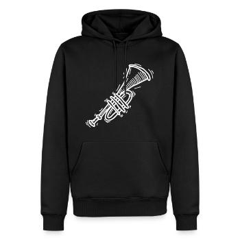 Trompete - Männer Premium Bio Hoodie - Schwarz - Vorne - Nico (187cm)