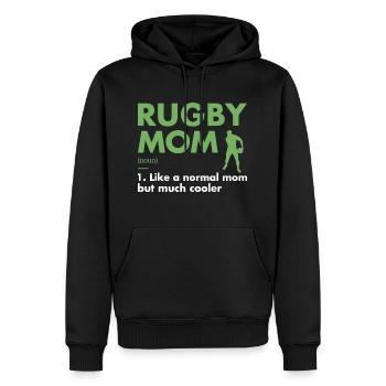 Sport Mom Definition Rugby - Männer Premium Bio Hoodie - Schwarz - Vorne - Nico (187cm)