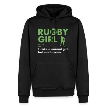 Sport Girl Definition Rugby - Männer Premium Bio Hoodie - Schwarz - Vorne - Nico (187cm)