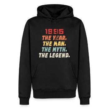 1995 Geburtstagsgeschenk, die Legenden geboren 1995 - Männer Premium Bio Hoodie - Schwarz - Vorne - Nico (187cm)