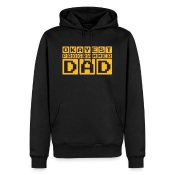 Durchschnittlicher Programmierer Vater - Männer Premium Bio Hoodie - Schwarz - Vorne - Nico (187cm)