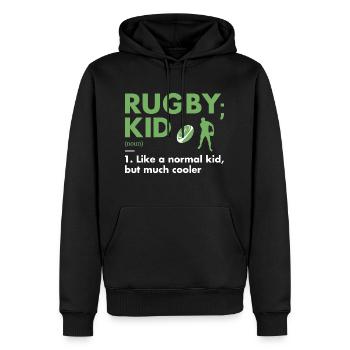 Sport Kid Definition Rugby - Männer Premium Bio Hoodie - Schwarz - Vorne - Nico (187cm)