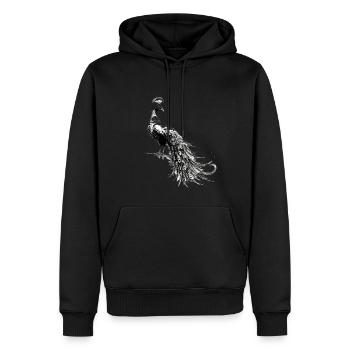 Peacock Magnificent Pride Beauty Gift Idea - Men’s Premium Organic Hoodie - black - Front - Nico (187cm)