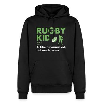 Sport Kid Definition Rugby - Männer Premium Bio Hoodie - Schwarz - Vorne - Nico (187cm)