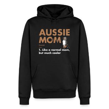 Dog Aussie Mom Definition - Men’s Premium Organic Hoodie - black - Front - Nico (187cm)