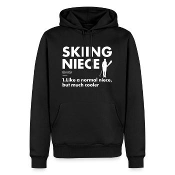 Sport Niece Skiing - Männer Premium Bio Hoodie - Schwarz - Vorne - Nico (187cm)