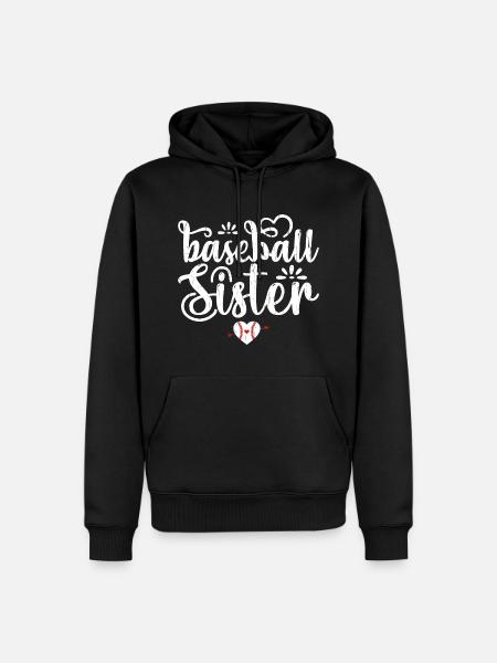 Baseball-Schwester Baseball-Schwester - Männer Premium Bio Hoodie - Schwarz