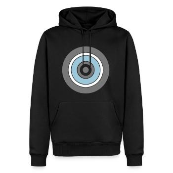 Cercles - Sweat à capuche Premium bio Homme - noir - Devant - Nico (187cm)