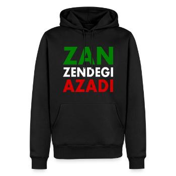 Zan zendegi azadi women life freedom - Männer Premium Bio Hoodie - Schwarz - Vorne - Nico (187cm)