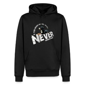 Bouvier bernois - Sweat à capuche Premium bio Homme - noir - Devant - Nico (187cm)