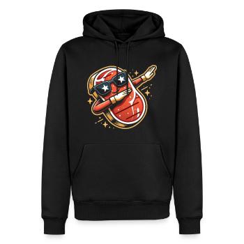 Steak-Liebhaber Feinschmecker Grillen - Männer Premium Bio Hoodie - Schwarz - Vorne - Nico (187cm)