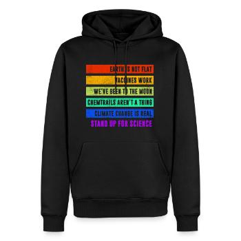 Graphique scientifique - Sweat à capuche Premium bio Homme - noir - Devant - Nico (187cm)