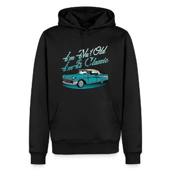 Classic Car Graphic - Men’s Premium Organic Hoodie - black - Front - Nico (187cm)