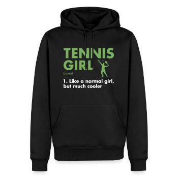 Sport Girl Definition Tennis - Männer Premium Bio Hoodie - Schwarz - Vorne - Nico (187cm)
