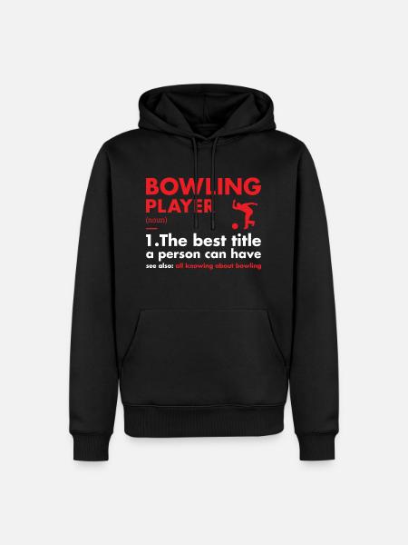 Sport Player Definition Bowling - Men’s Premium Organic Hoodie - black