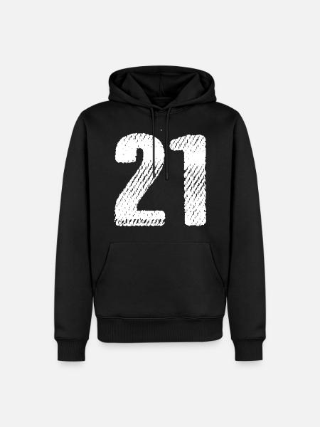 21 number jersey - Men’s Premium Organic Hoodie - black