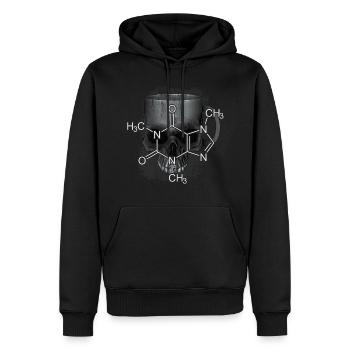 Caféine - Sweat à capuche Premium bio Homme - noir - Devant - Nico (187cm)