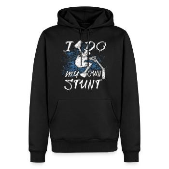 Stunt Scooter Tretroller - Männer Premium Bio Hoodie - Schwarz - Vorne - Nico (187cm)