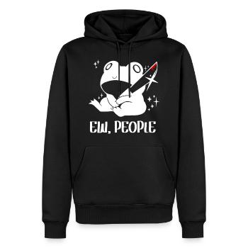 Ew People Frog Lover Cottagecore - Männer Premium Bio Hoodie - Schwarz - Vorne - Nico (187cm)