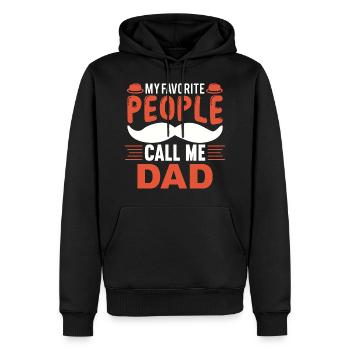 Sie Nennen mich Dad, Papa und Papi - Männer Premium Bio Hoodie - Schwarz - Vorne - Nico (187cm)