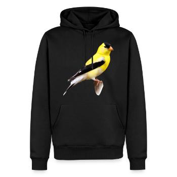 Chardonneret jaune - Sweat à capuche Premium bio Homme - noir - Devant - Nico (187cm)
