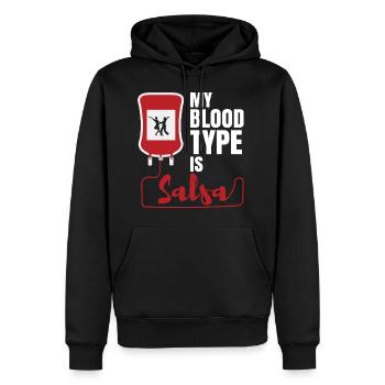 Salsa cadeau danse latine danse danseuse reggaeton - Sweat à capuche Premium bio Homme - noir - Devant - Nico (187cm)