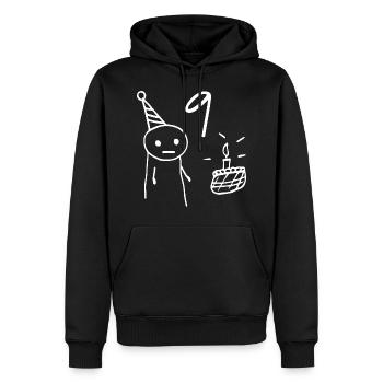 9 ans - Cadeau 9e Anniversaire Amusant 9 ans - Sweat à capuche Premium bio Homme - noir - Devant - Nico (187cm)