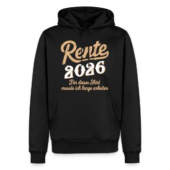 Pension 2026 Pour ce maillot, j’ai dû payer pendant longtemps - Sweat à capuche Premium bio Homme - noir - Devant - Nico (187cm)