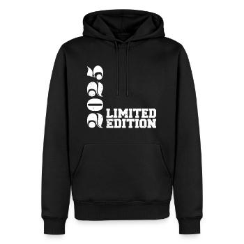 Limitierte Edition 2025, Geburtstagsgeschenk 2025 - Männer Premium Bio Hoodie - Schwarz - Vorne - Nico (187cm)