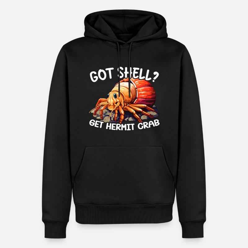 Mignon bernard-l’ermite crabes crustacés - Sweat à capuche Premium bio Homme - noir