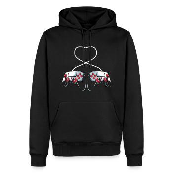 Valentinstag Gaming 14. Februar Videospiel - Männer Premium Bio Hoodie - Schwarz - Vorne - Nico (187cm)