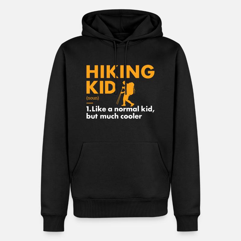Hiker Kid Définition Randonnée - Sweat à capuche Premium bio Homme - noir