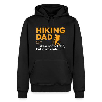 Hiker Dad Definition Hiking - Männer Premium Bio Hoodie - Schwarz - Vorne - Nico (187cm)