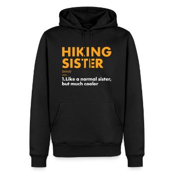 Hiker Sister Définition Randonnée - Sweat à capuche Premium bio Homme - noir - Devant - Nico (187cm)