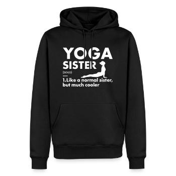 Yogi Sister Definition Yoga - Männer Premium Bio Hoodie - Schwarz - Vorne - Nico (187cm)