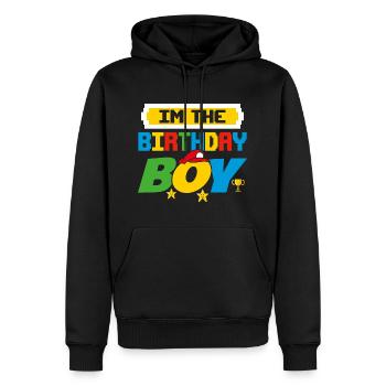 Im The Birthday Boy Game Gaming Family Matching - Sweat à capuche Premium bio Homme - noir - Devant - Nico (187cm)