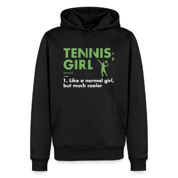 Sport Girl Definition Tennis - Männer Premium Bio Hoodie - Schwarz - Vorne - Nico (187cm)