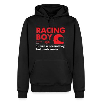 Sport Boy Définition Racing - Sweat à capuche Premium bio Homme - noir - Devant - Nico (187cm)