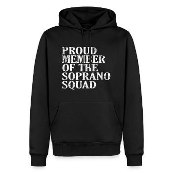 Proud Member of the Soprano Squad white - Men’s Premium Organic Hoodie - black - Front - Nico (187cm)