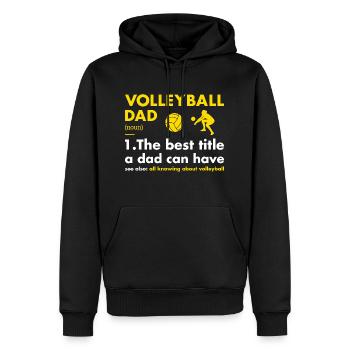 Sport Dad Definition Volleyball - Männer Premium Bio Hoodie - Schwarz - Vorne - Nico (187cm)