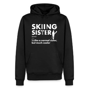 Sport Sister Skiing - Männer Premium Bio Hoodie - Schwarz - Vorne - Nico (187cm)