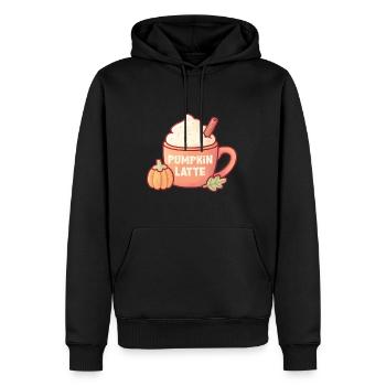 Pumpkin Spice Latte Autumn Drink - Men’s Premium Organic Hoodie - black - Front - Nico (187cm)